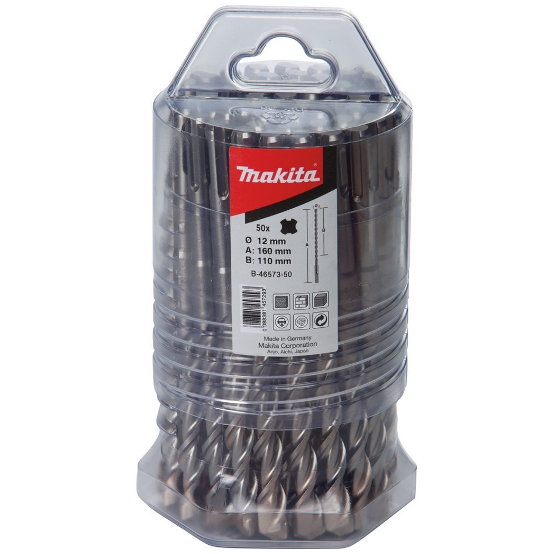 Makita HM Bohrer V-PLUS, Ø 12,0 mm, Länge 160 mm, SDS-plus, 50 Stk.