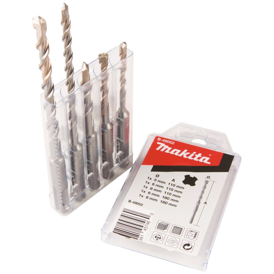 Makita Bohrer-Set Nr. 2 Ø 5 - 8 x 110 mm und Ø 6 - 8 x 160 mm, SDS-plus