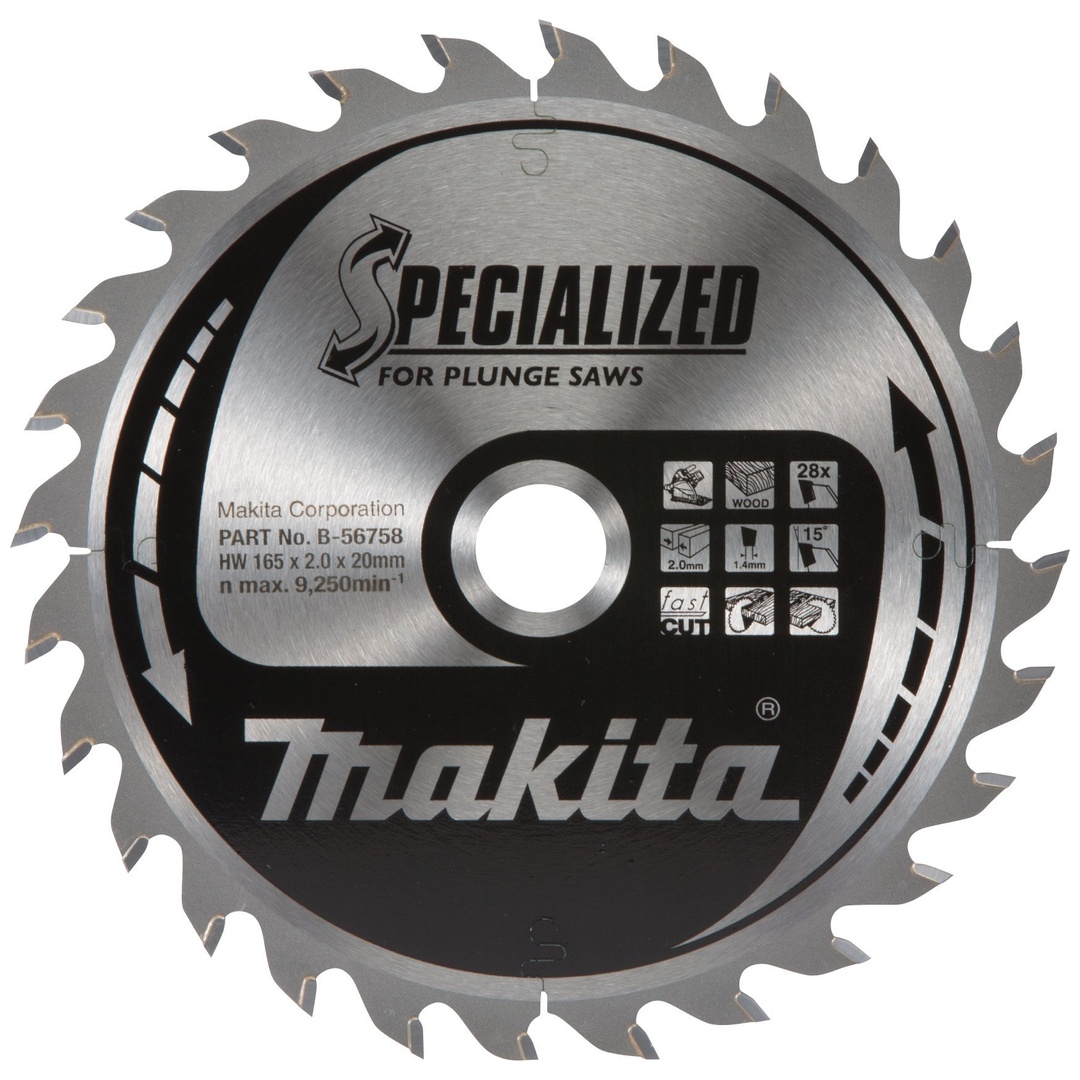 Makita SPECIALIZED Sägeblatt 165x20x28Z