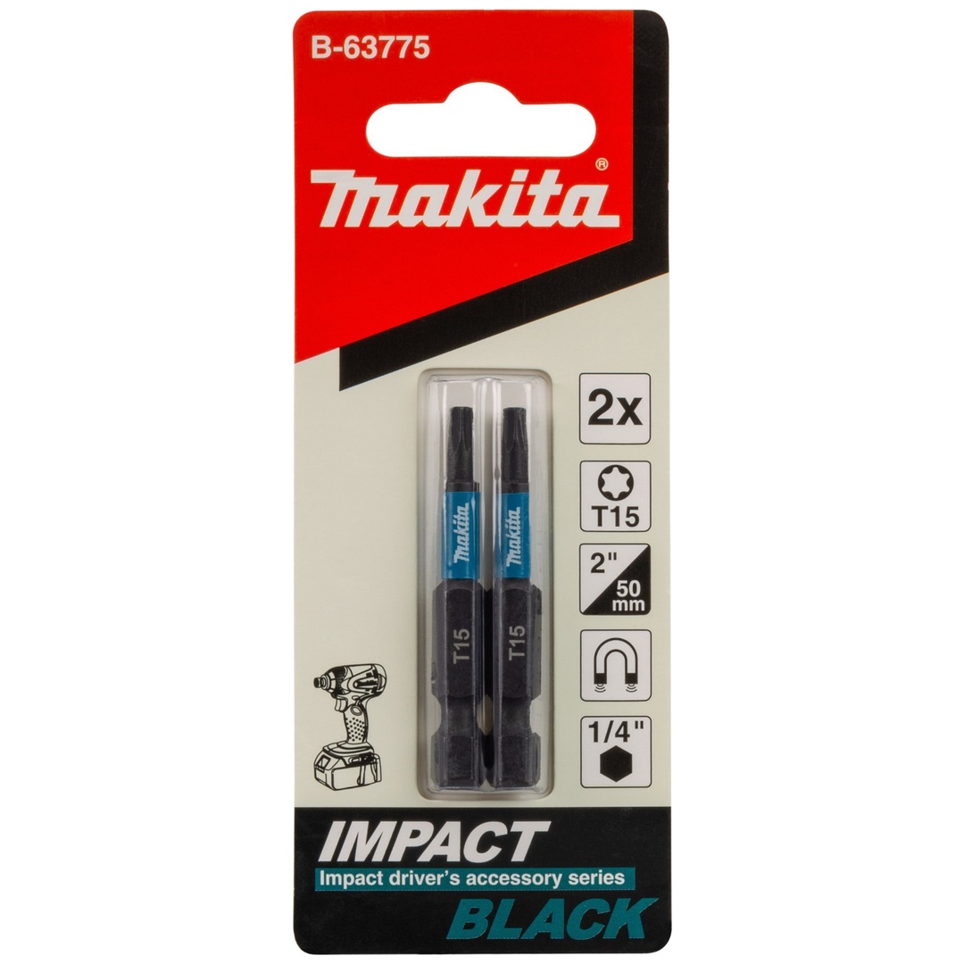 Makita Bit T15 Impact Black, T15, 2 Stk., 50 mm