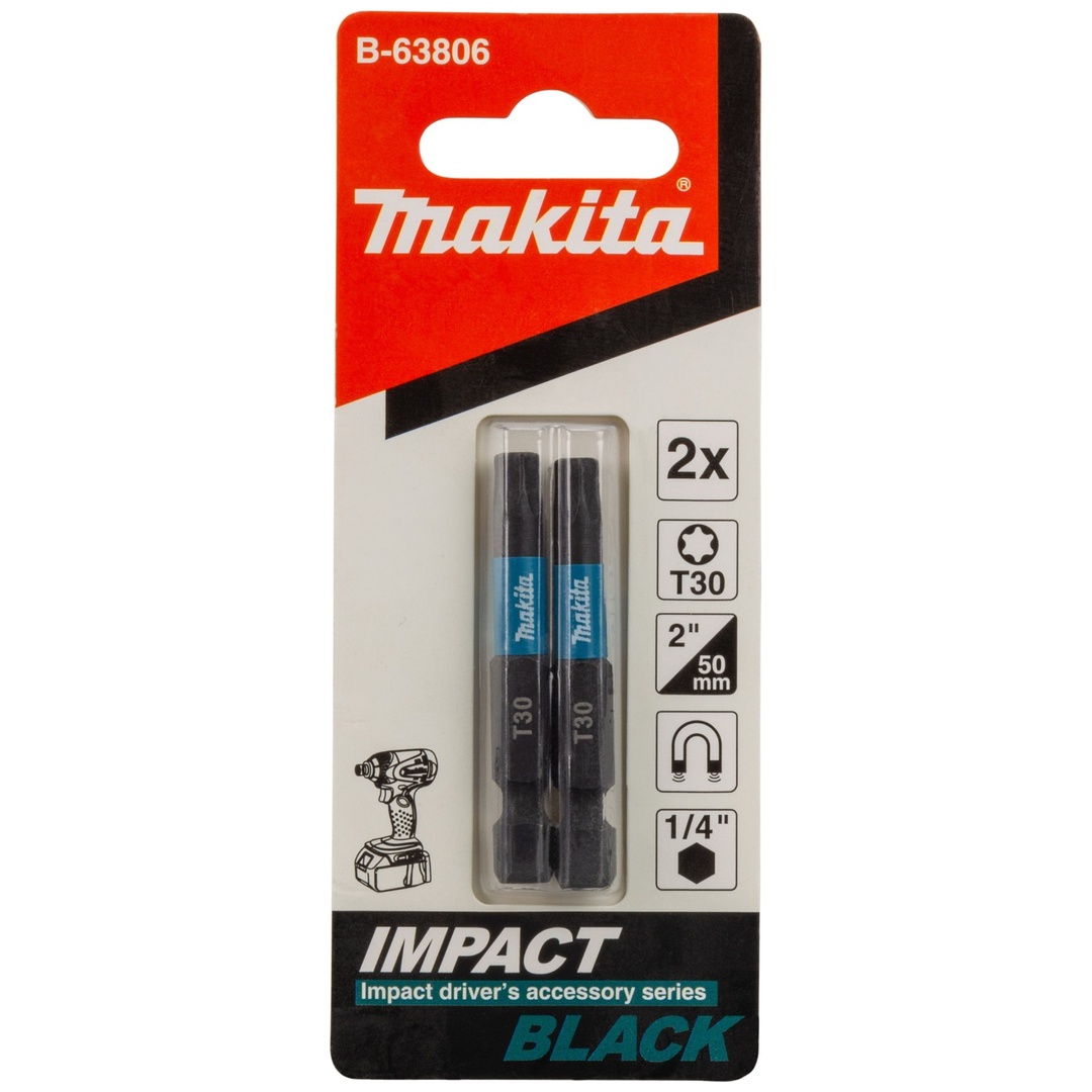 Makita Bit T30 Impact Black, T30, 2 Stk., 50 mm