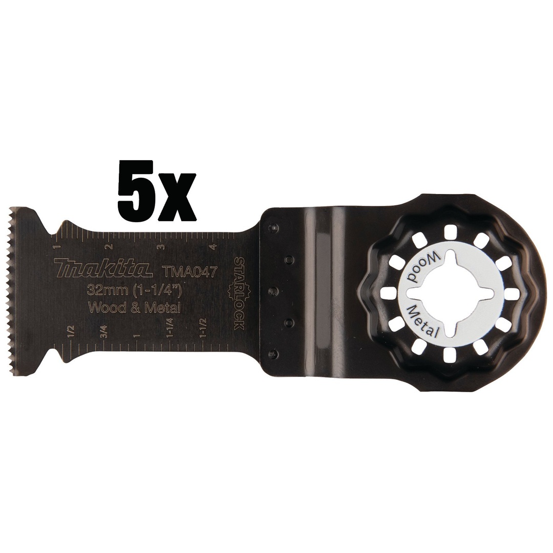 Makita B-64814-5 32mm Bow Shape Plunge Cut Saw Blade Pack Of 5 B-64814-5