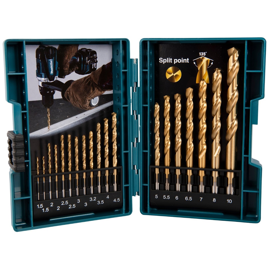 Makita HSS TiN Metallbohrer-Set Ø 1,5 - 10 mm
