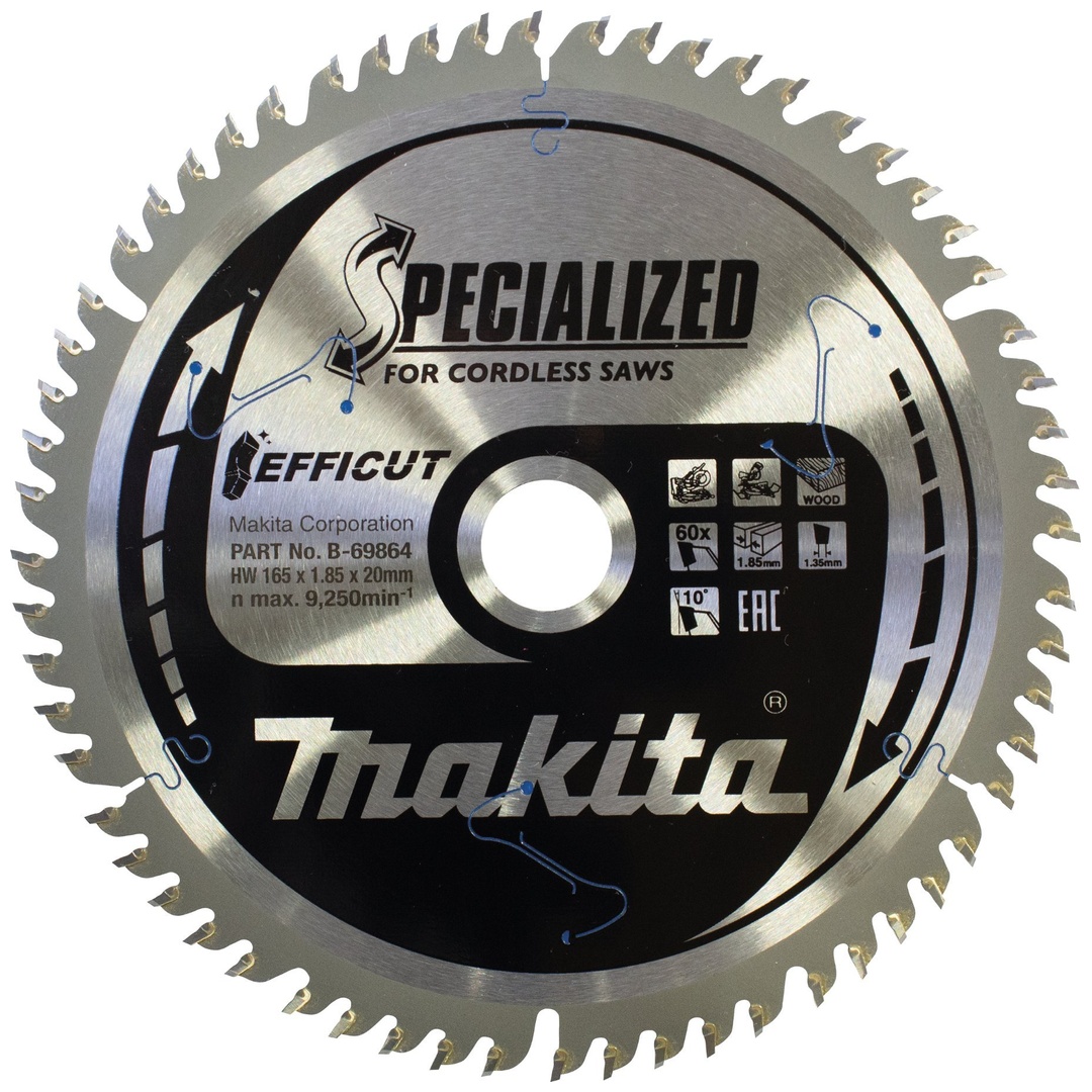 Makita Sägeblatt 165x1,85x20, 60Z EFFICUT Holz