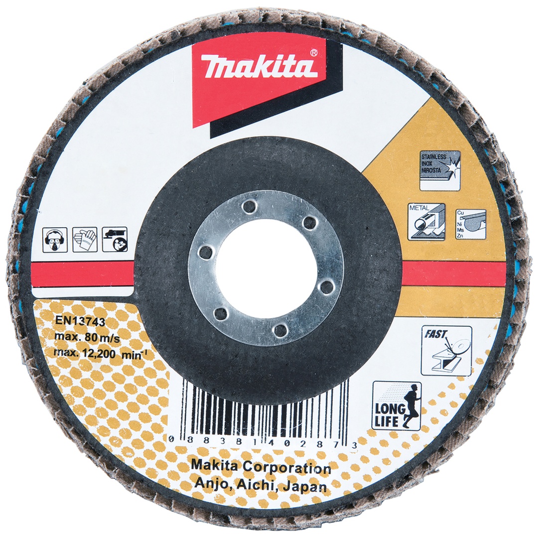 Makita Fächerschleifscheibe 180 mm, A80