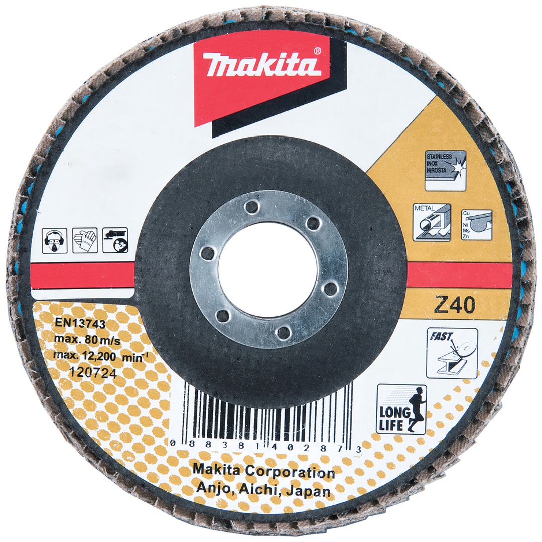 Makita Fächerschleifscheibe 180 mm, Z40