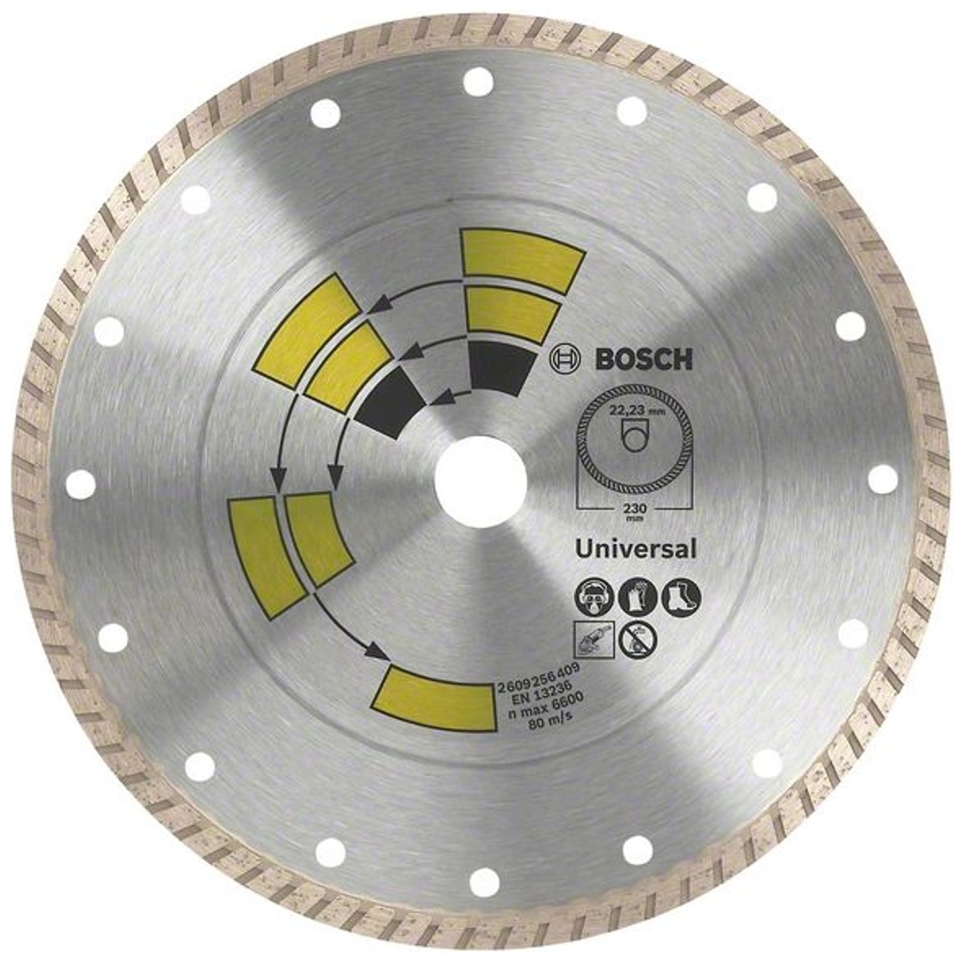 Bosch Diamanttrennscheibe Universal Turbo, 115 x 22,23 x 2,0 x 8,0 mm