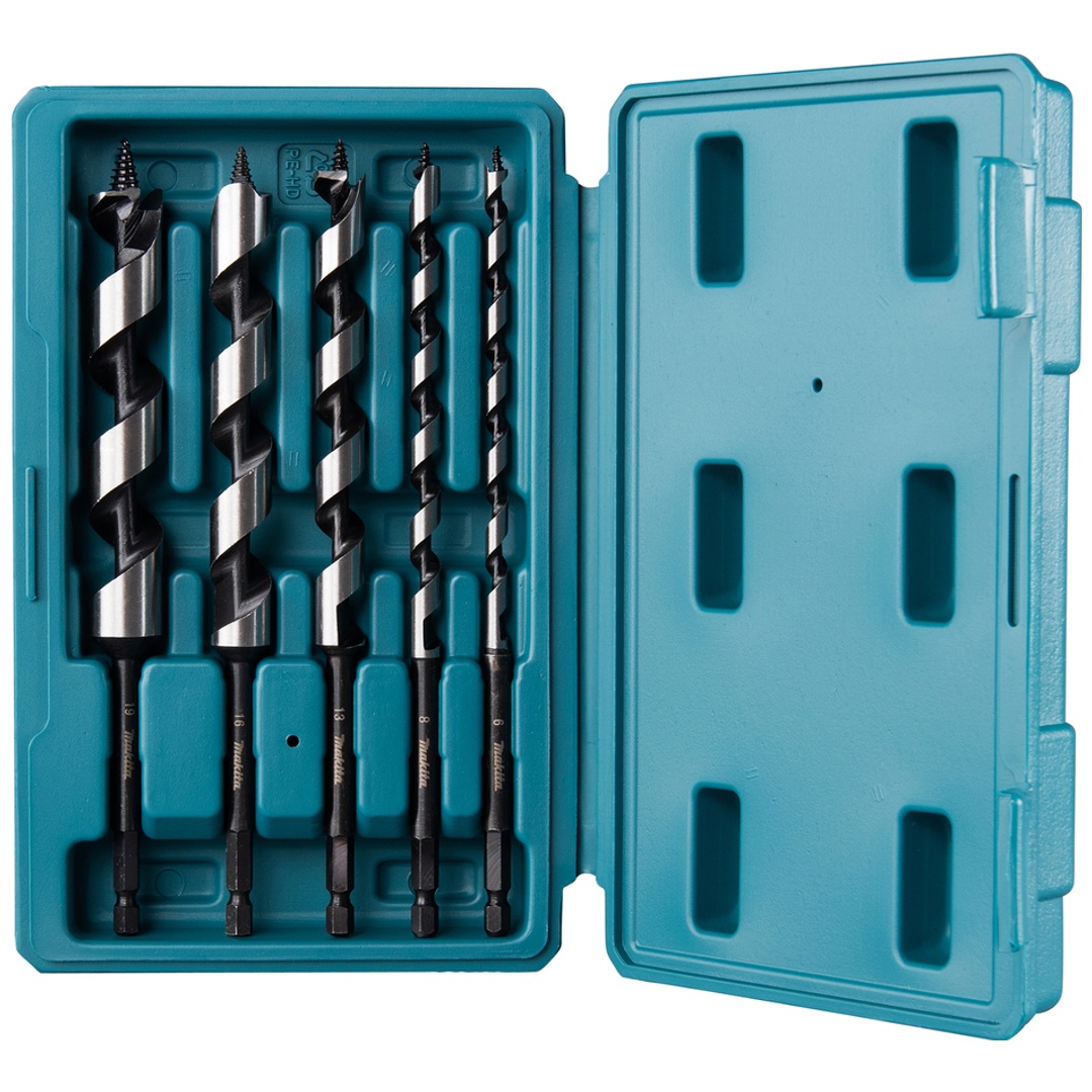 Makita Schlangenbohrer-Set, 5-tlg., 200 mm, 1/4