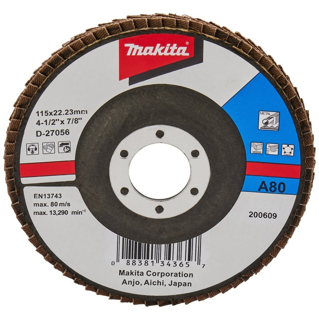 Makita Fächerschleifscheibe 115 mm, A80