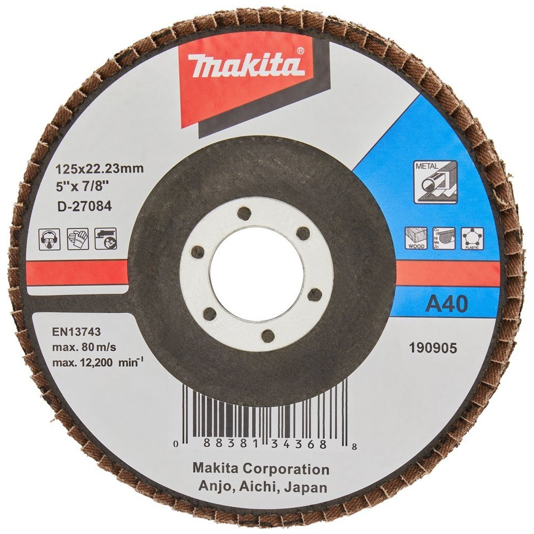 Makita Fächerschleifscheibe 125 mm, A40