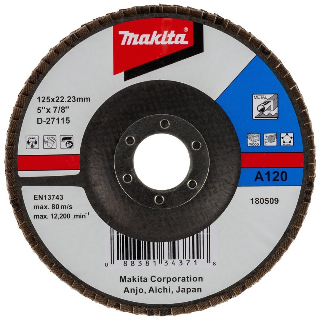 Makita Fächerschleifscheibe 125 mm, A120