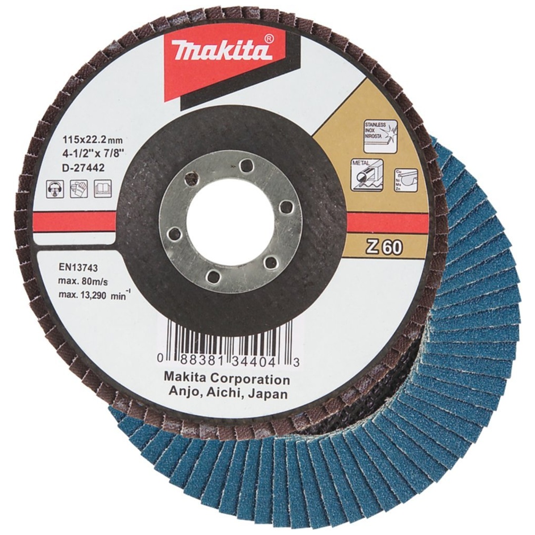 Makita Fächerschleifscheibe 115 mm, Z60