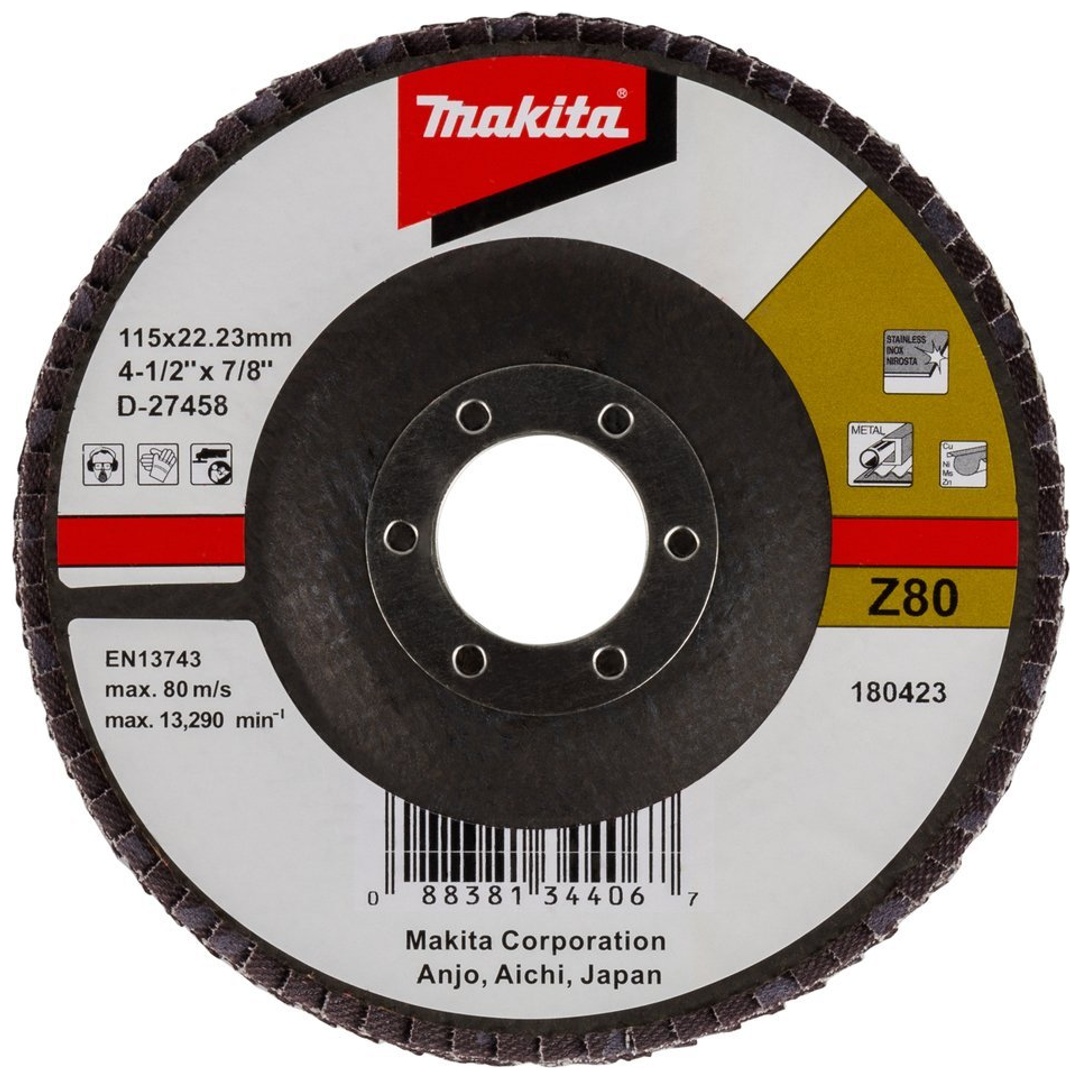 Makita Fächerschleifscheibe 115 mm, Z80