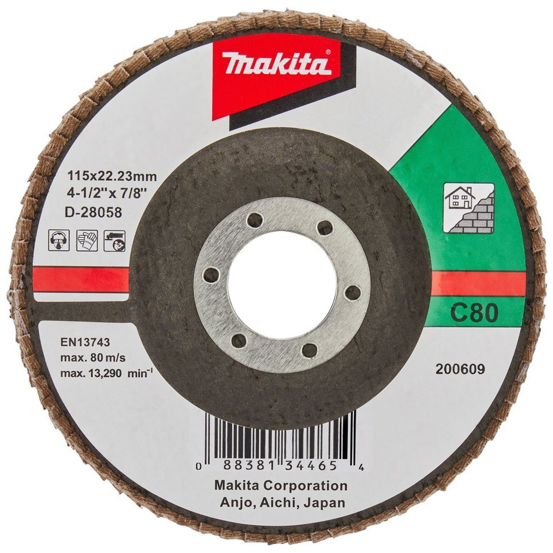 Makita Fächerschleifscheibe 115 mm, C80F