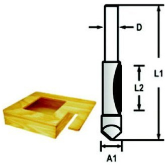 Makita Fräser doppelbündig 6 mm