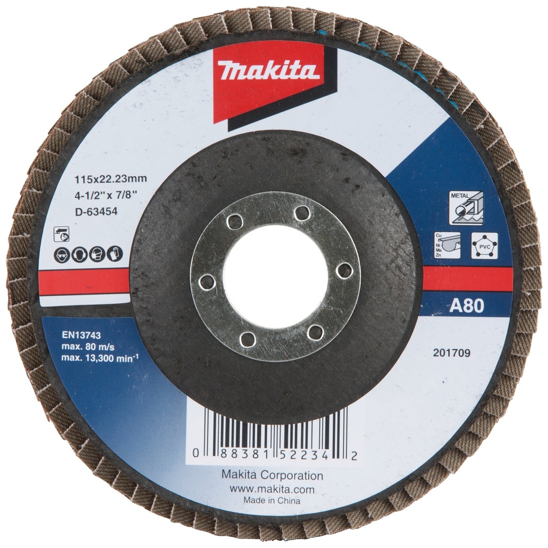 Makita Fächerschleifscheibe 115mm A80