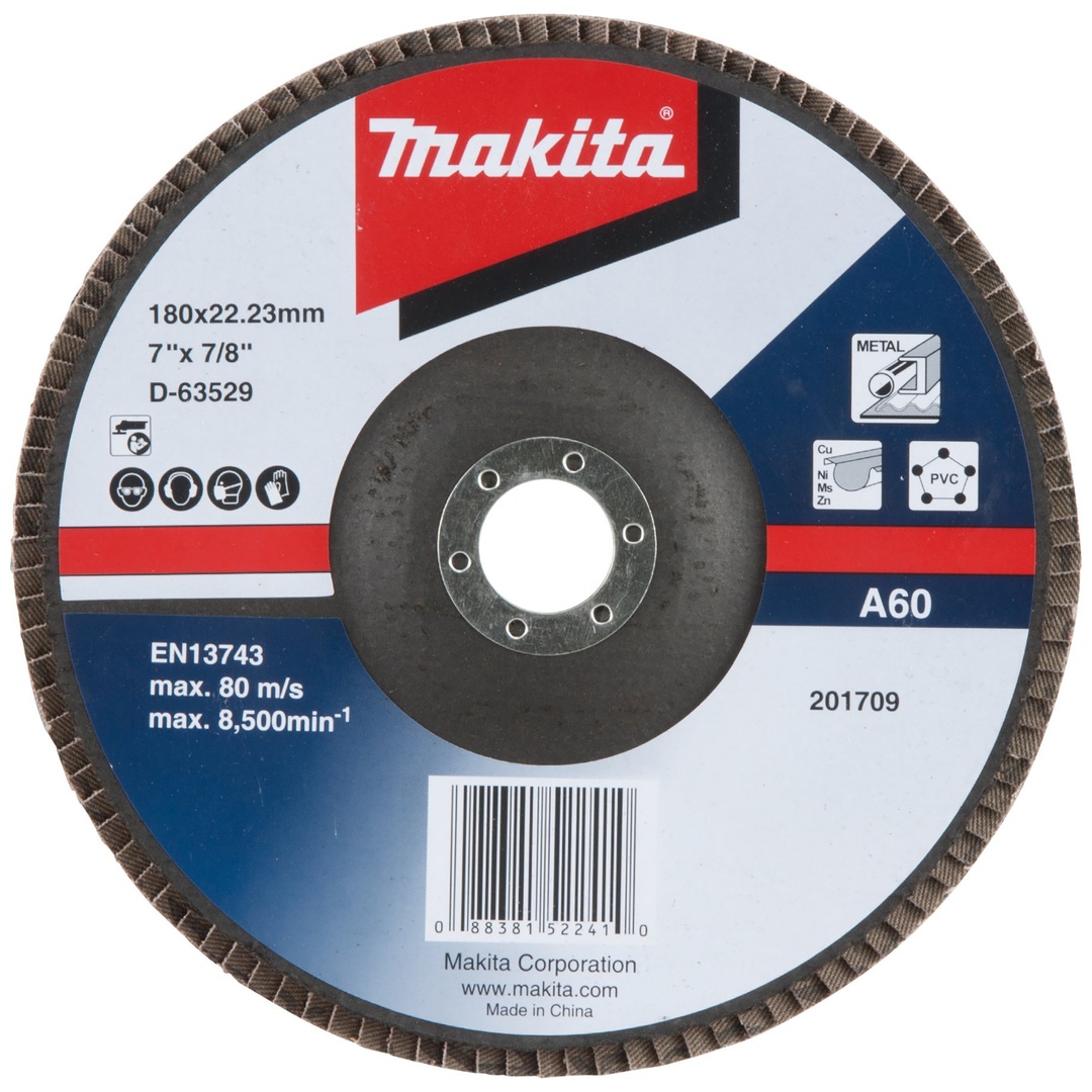 Makita Fächerschleifscheibe 180 mm A60