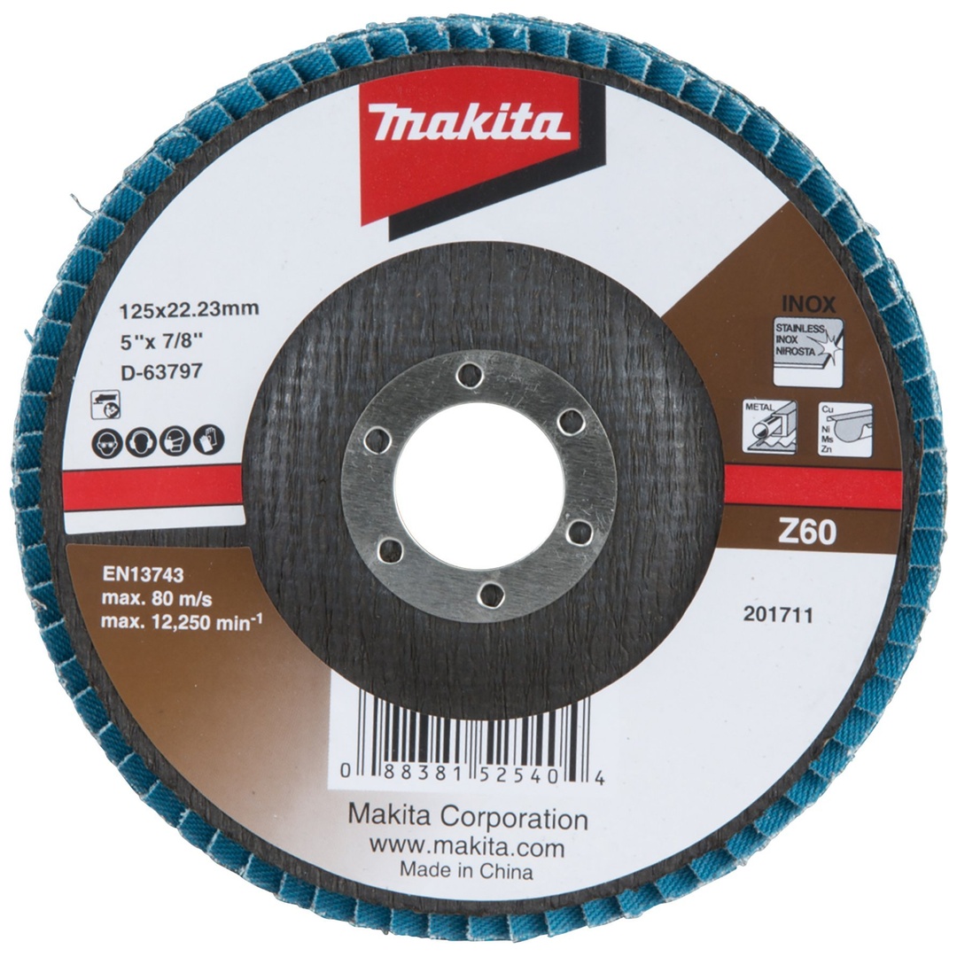 Makita Fächerschleifscheibe 125 mm Z60, abgewinkelt