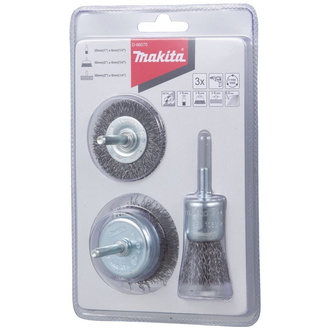 Makita Rundbürsten-Set 3-tlg., Stahl, 0,3 mm