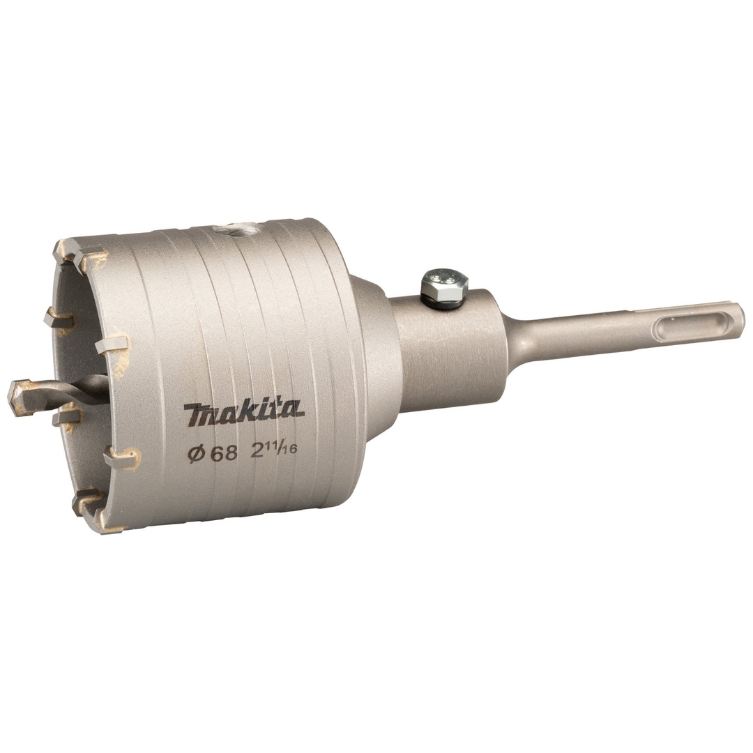 Makita HM Hohlbohrkrone-Set Ø 68 mm, 50 mm, 8 Zähne, SDS-plus