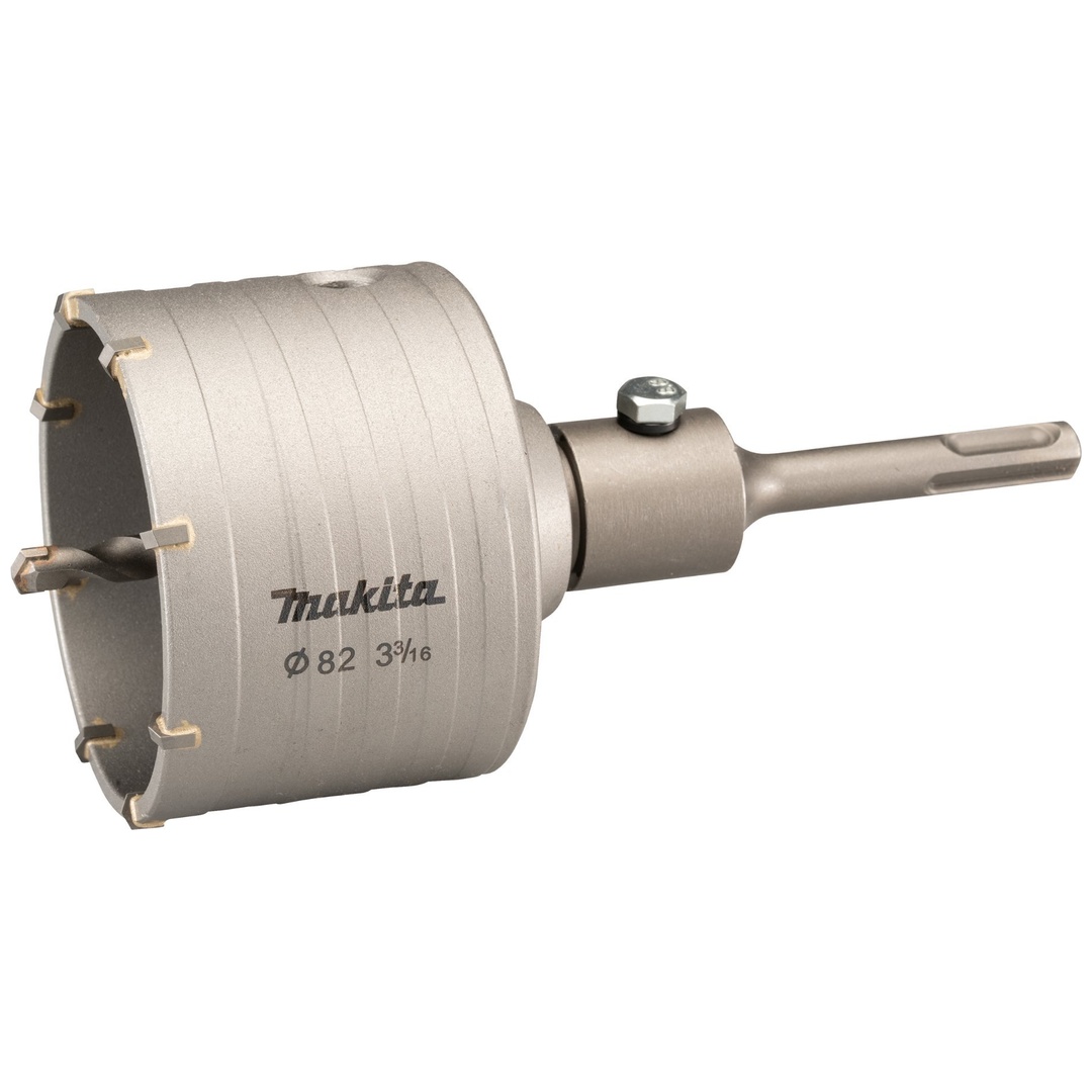 Makita HM Hohlbohrkrone-Set Ø 82 mm, 50 mm, 8 Zähne, SDS-plus