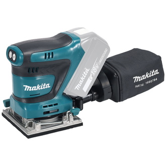 Makita Akku-Schwingschleifer, 18V, 112x102 mm, 14.000 U/min.