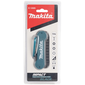 Makita Impact Black Bit-Set, 10-tlg., PH1, PH2, PH3, PZ1, PZ2, PZ3, T15, T20, T30