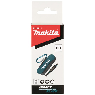 Makita Impact Black Bit-Set, 10-tlg., PH2, PZ2, T15, 2xT20, 2xT25, 2xT30