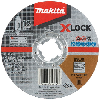 Makita Trennscheibe, Ø 125 mm, 1,2 mm, X-LOCK, A60T, INOX