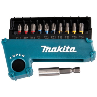 Makita Torsion Bit-Set 11-tlg. (PH1, PH2, PH3, PZ1, PZ2, PZ3, T15, T20, T25, T30)