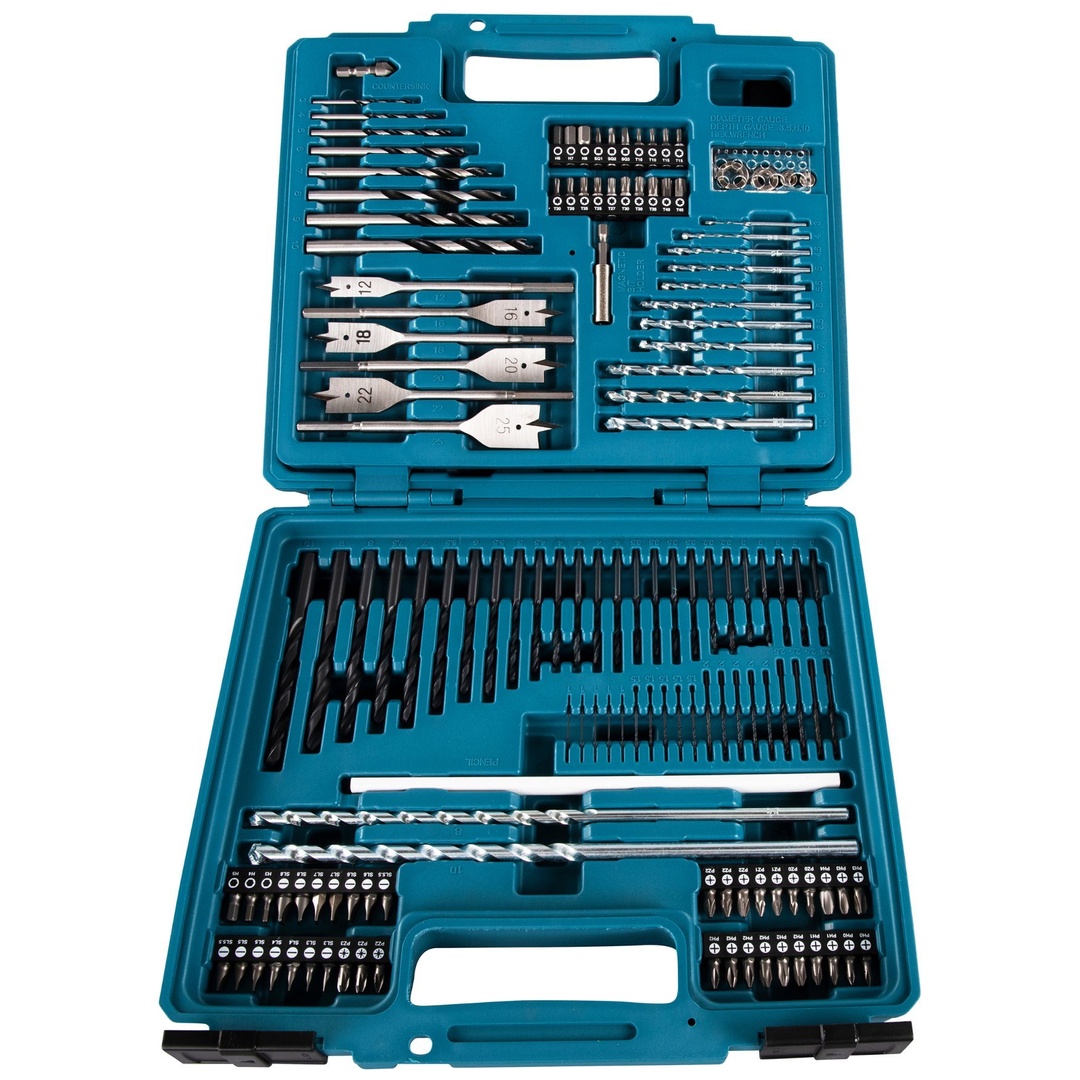 Makita Bohrer-Bit-Set 212-tlg. Bohrer, Bits, Steckschlüsseleinsätze