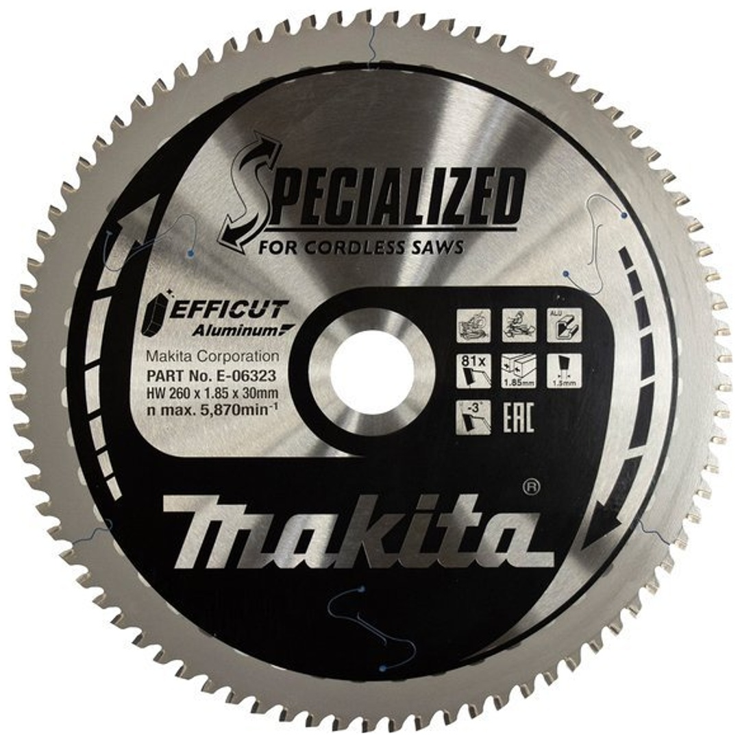 Makita Sägeblatt EFFICUT 260x1,5x30, 81Z Aluminium