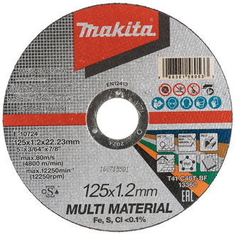 Makita Trennscheibe, 10 Stk., 125 x 1,2 mm, Multimaterial