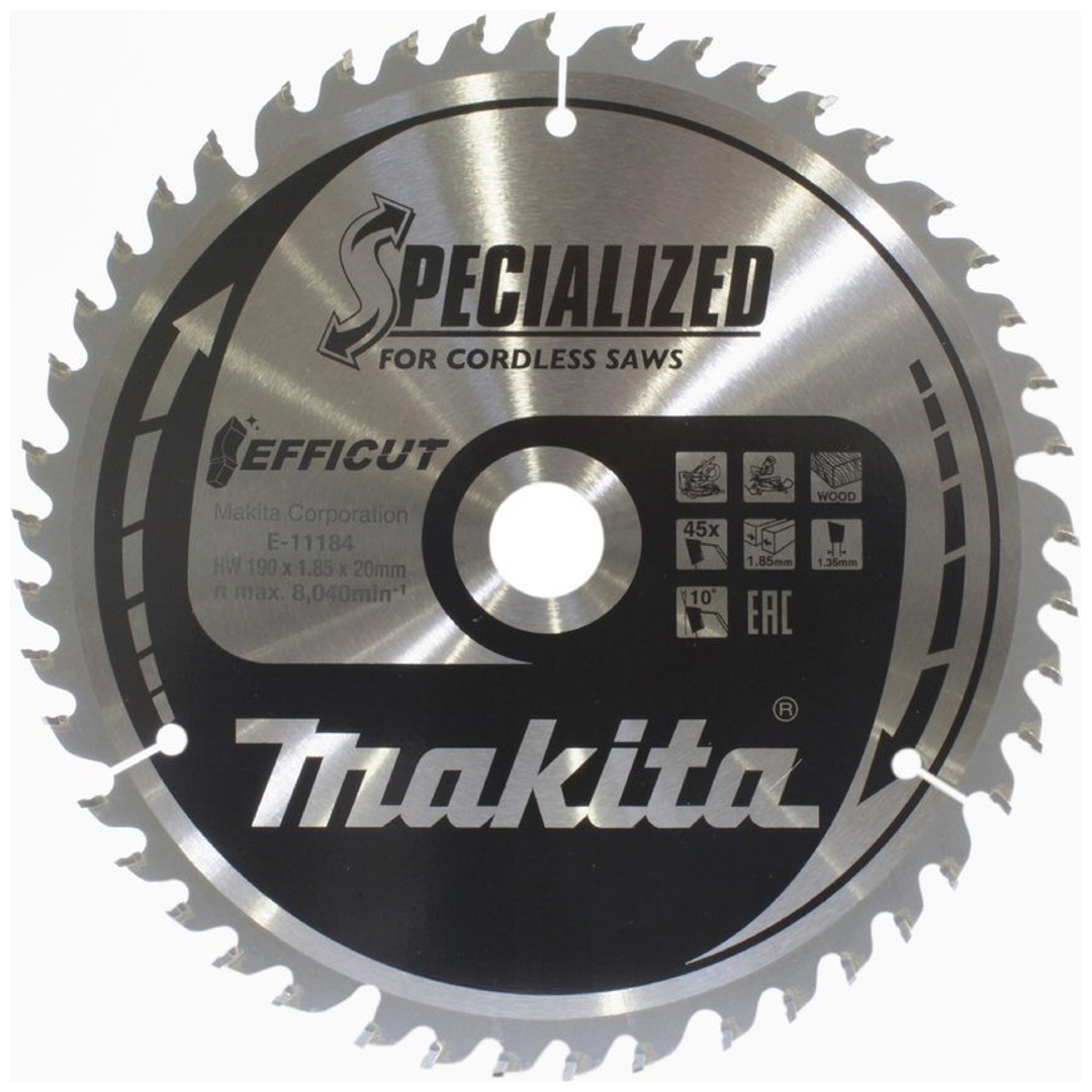 Makita Sägeblatt 190x1,85x20, 45Z EFFICUT Holz