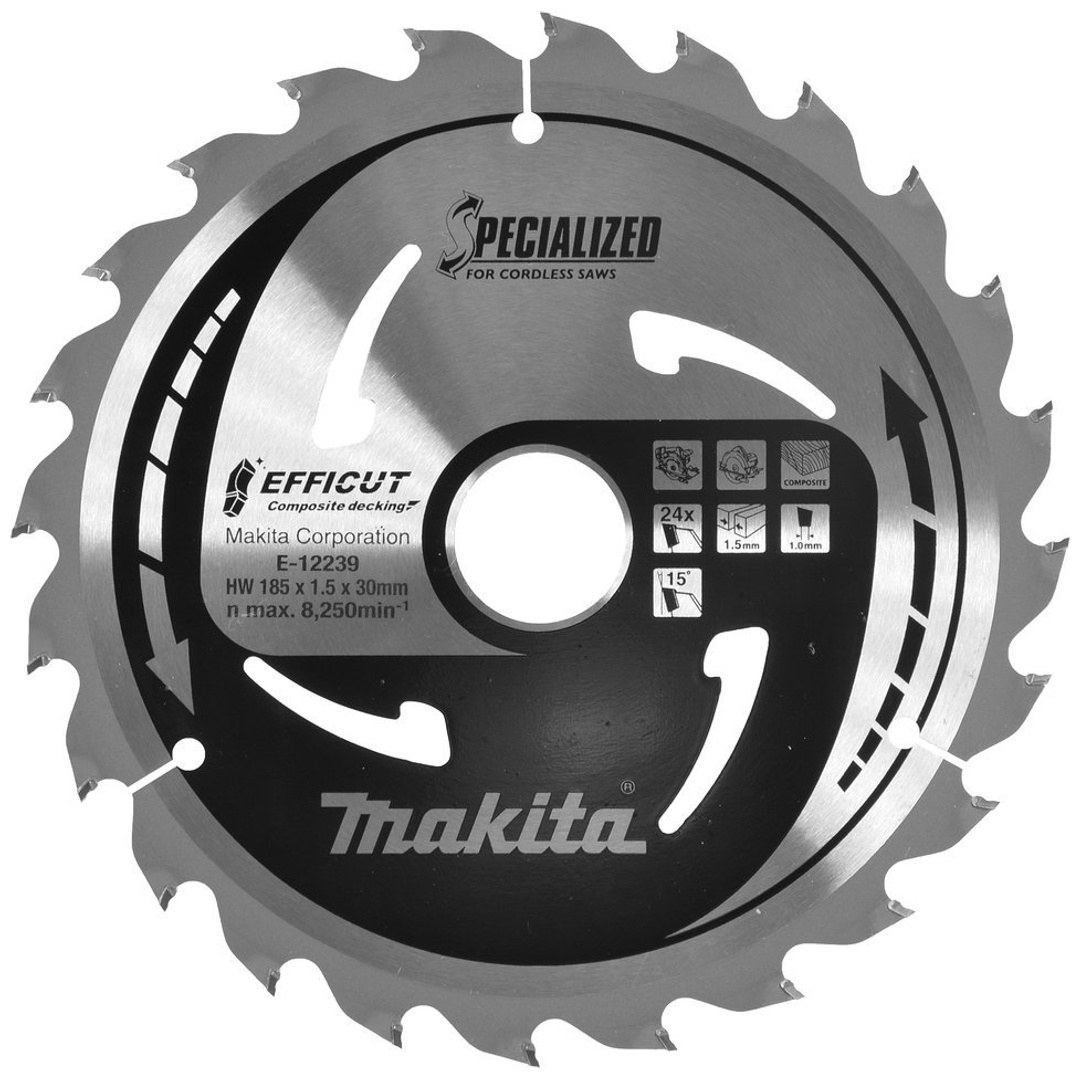 Makita Sägeblatt 185x1,5x30, 24Z EFFICUT WPC/Holz