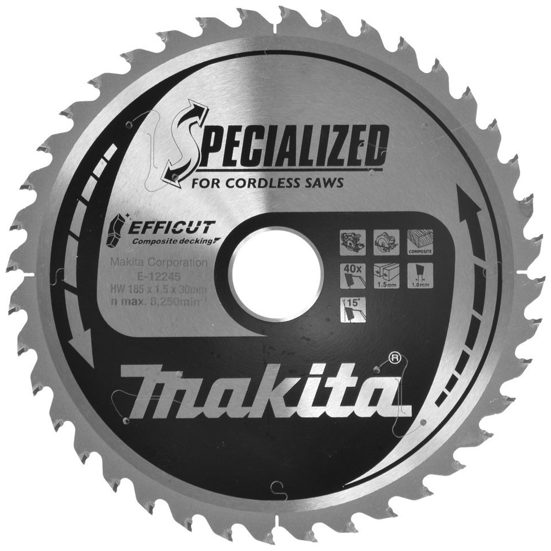 Makita Sägeblatt 185x1,5x30, 40Z EFFICUT WPC/Holz