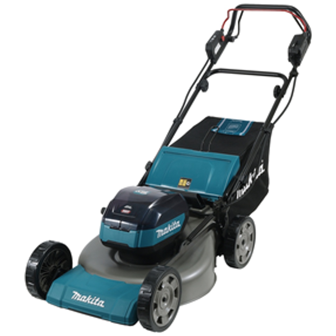 Makita Akku-Rasenmäher, 40 V max., 53 cm, 70 l, 1.900 W, inkl. Akku + Doppel-Schnellladeger.