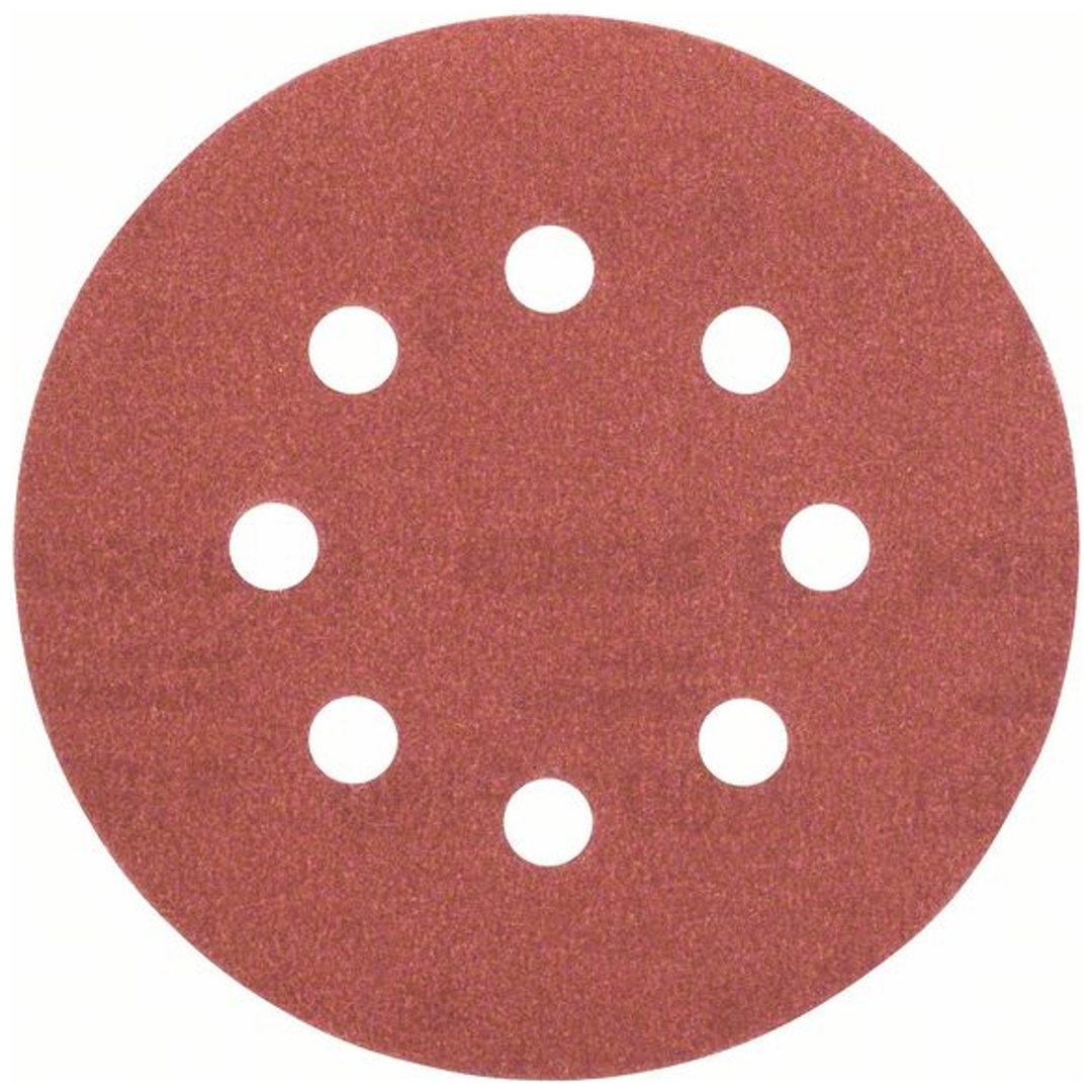 Bosch Schleifblatt-Set für Exzenterschleifer, 5-tlg., DIY, 125 mm, 120, 8 Löcher