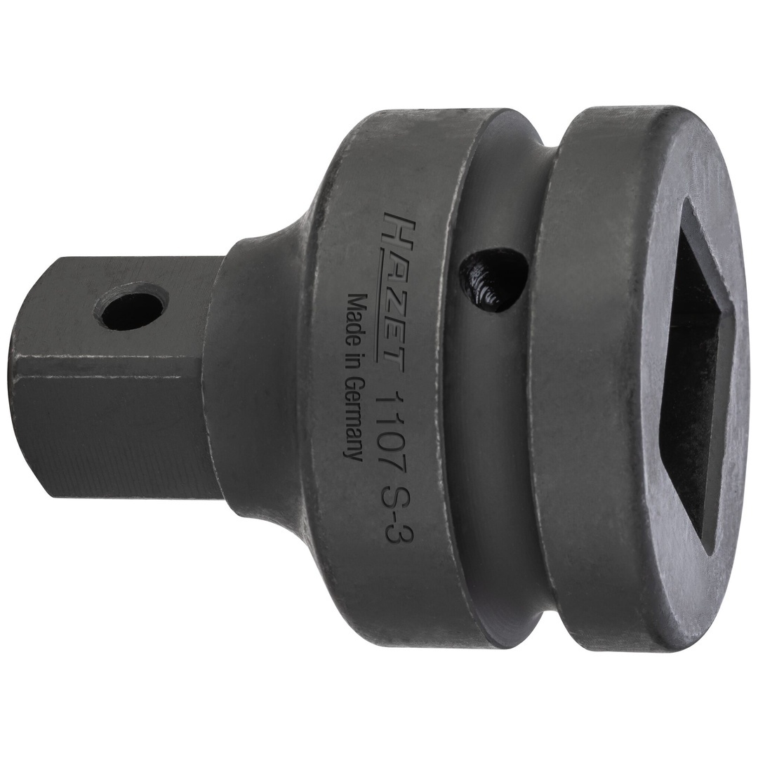 Hazet Reduzierstück 1107S, 1 (25 mm) Vierkant hohl, 3/4 (20 mm) Vierkant massiv, Länge 70 mm