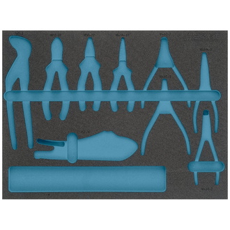 Hazet 2-Komponenten Weichschaum-Einlage für Art.Nr. 163-370/9, 3/3+ (519 x 392 mm)