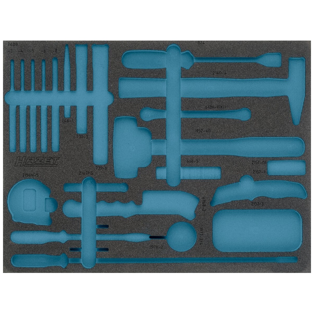 Hazet 2-Komponenten Weichschaumeinlage 163-372L, (LxB) 519 x 392 mm