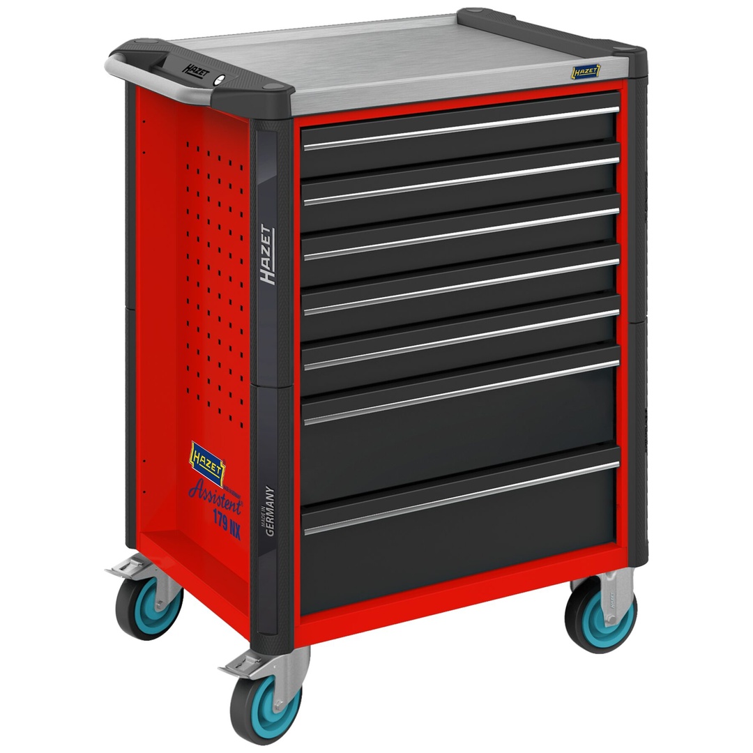 Hazet Werkstattwagen Assistent 179NX, einzeln 179NX-7-RAL3020, (LxBxH) 785 x 518 x 1020 mm, Schubladen, flach: 5× 81 x 522 x 398 mm, Schubladen, hoch: