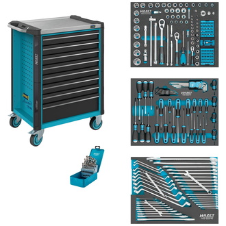 Hazet Werkstattwagen Assistent 179NX-8/228, Schubladen, flach: 8?x 81?x?522?x?398 mm, Anzahl Werkzeuge: 228