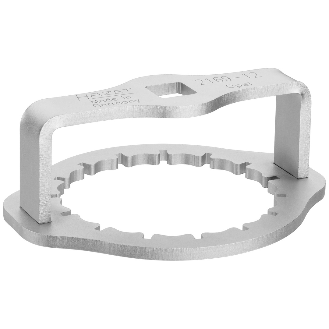 Hazet Ölfilterschlüssel 2169-12, 1/2 (12,5 mm) Vierkant hohl, Rillenprofil, SW 74 mm