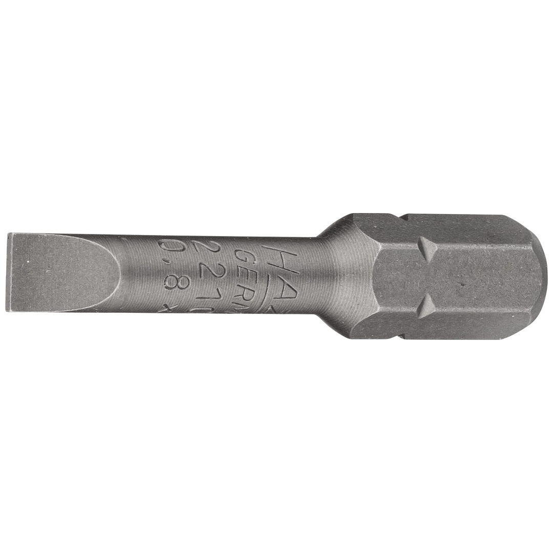 Hazet Bit 5/16 (8 mm) Sechskant massiv, Schlitz Profil, SW 0,8 x 5,5 mm