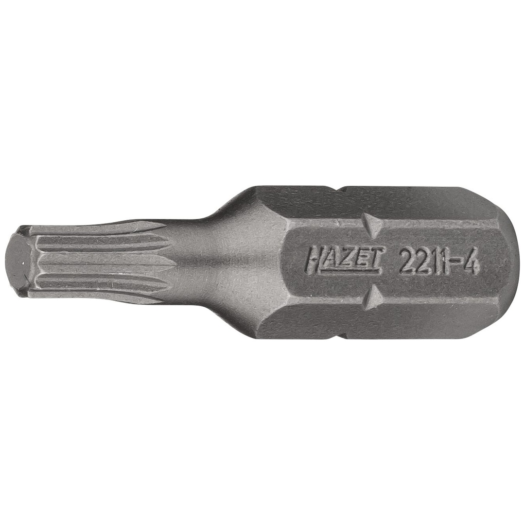 Hazet Bit 1/4 (6,3 mm) Sechskant massiv, Innen Vielzahn Profil XZN, SW M4