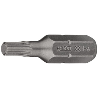 Hazet Bit, Sechskant massiv 6,3 (1/4"), Innen Vielzahn Profil XZN, M4