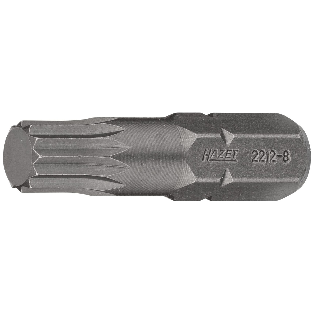 Hazet Bit 5/16 (8 mm) Sechskant massiv, Innen Vielzahn Profil XZN, SW M8