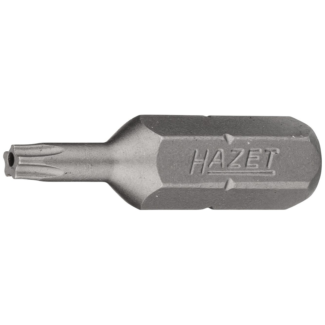 Hazet 5-Stern Bit 2225-10H, 1/4 (6,3 mm) Sechskant massiv, Innen 5-Stern Profil mit Zapfen, SW 10H
