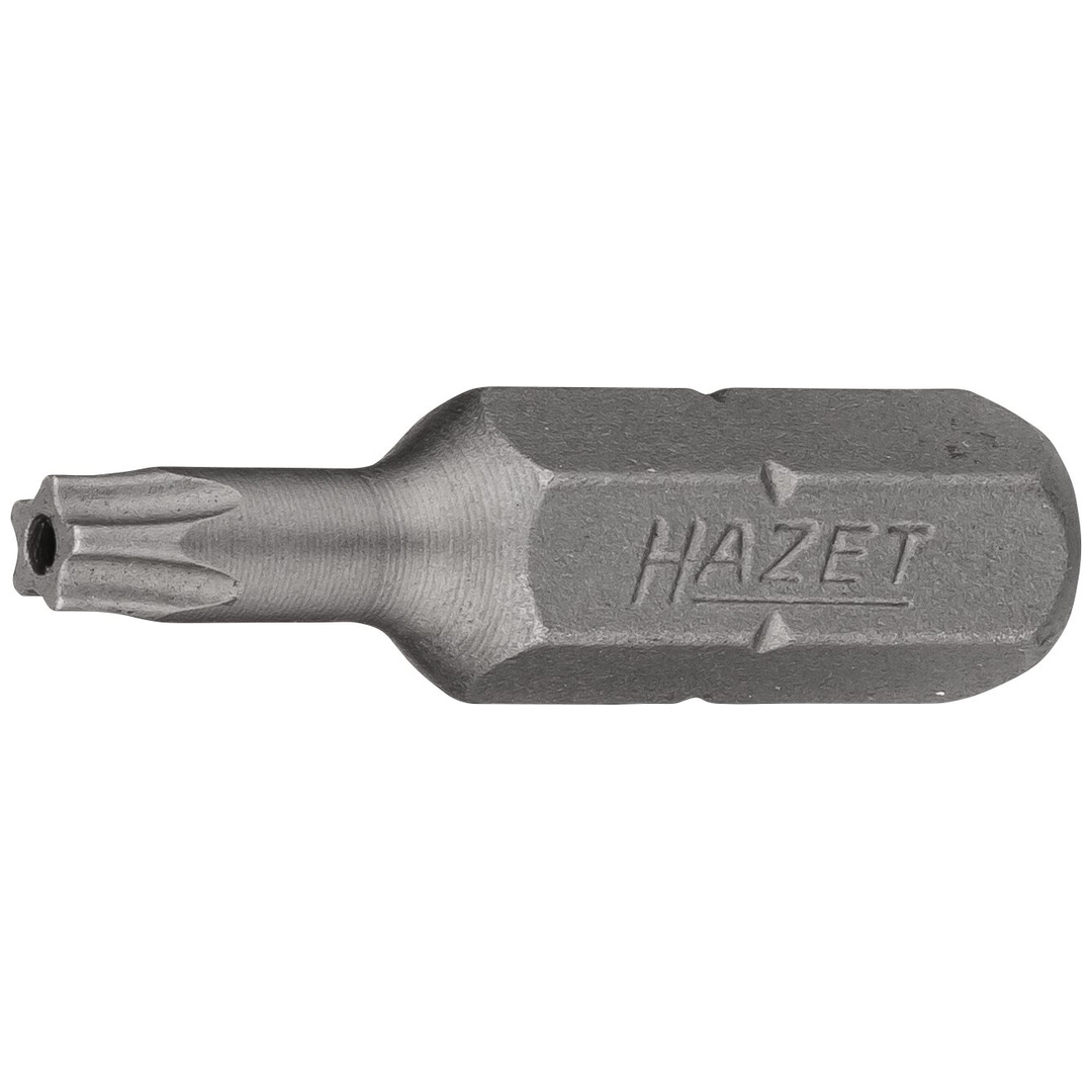 Hazet 5-Stern Bit 2225-15H, 1/4 (6,3 mm) Sechskant massiv, Innen 5-Stern Profil mit Zapfen, SW 15H